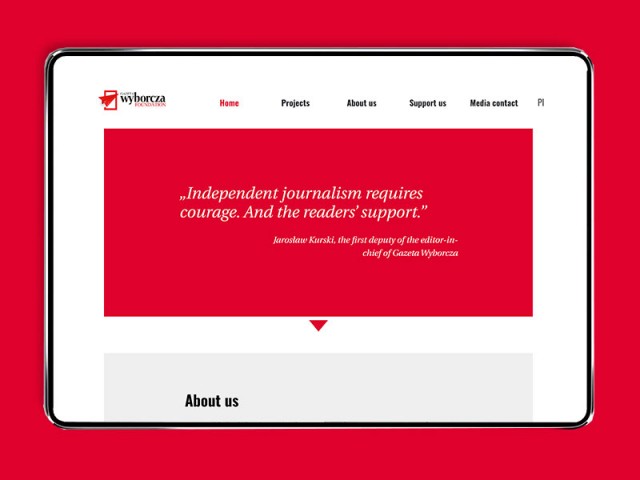 Gazeta Wyborcza's Foundation Website